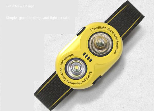 Emergency Battery Operated Work Light , 2.5W Yellow Portable High Power LED