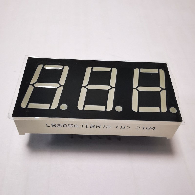 Triple Digit 0.56inch 7 Segment LED Display Blue Color Common Anode