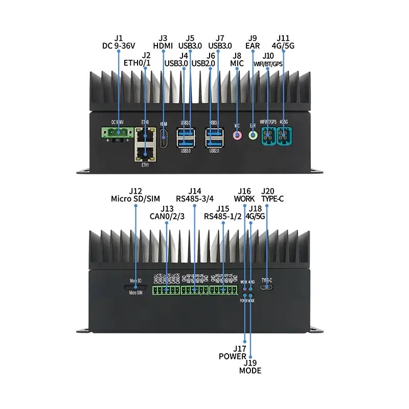 Jetson Orin Nano 6*A78 Vehicle Embedded PC Mini PCIe for 2G/3G/4G/5G LTE Module