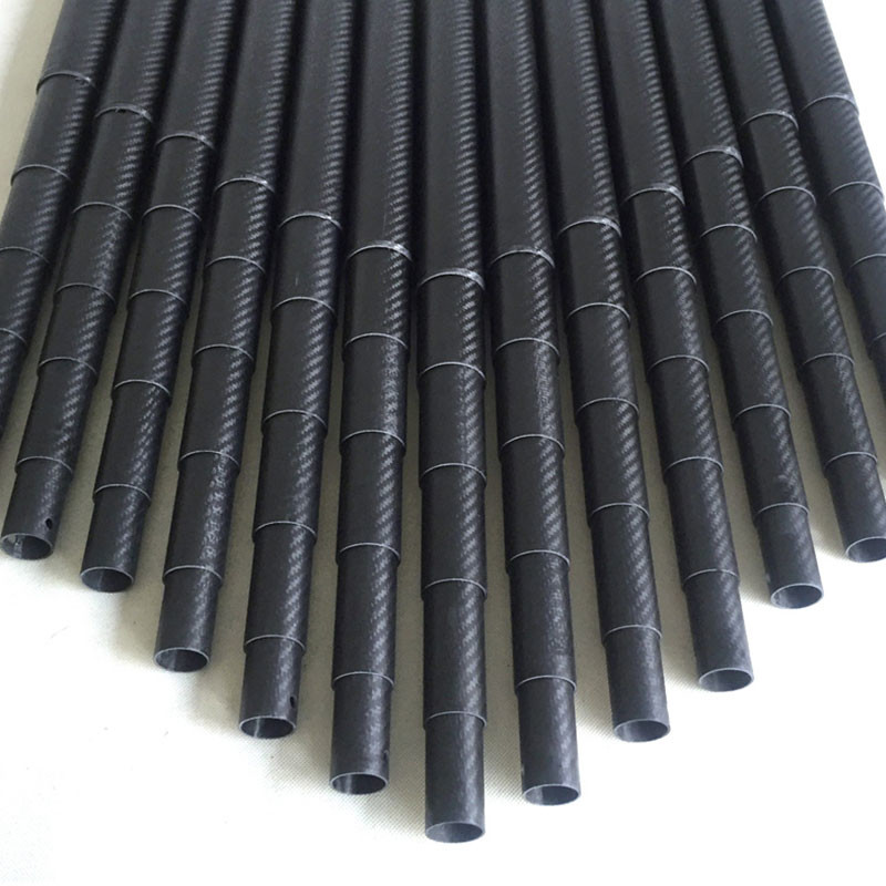 Matte Plain Weave Twill Carbon Fiber Telescoping Tubes