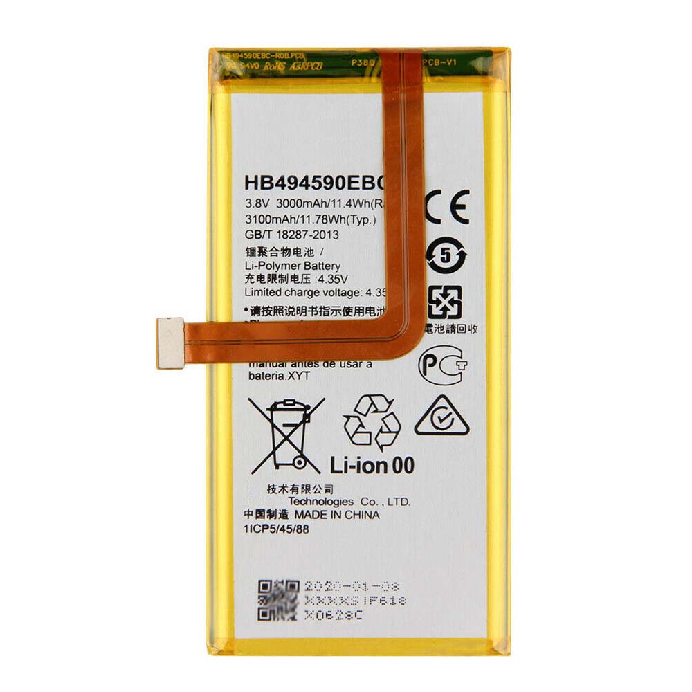 UL2054 Huawei Mobile Phone Battery 3.8V Huawei Honor 7 PLK-AL10 Battery Replacement