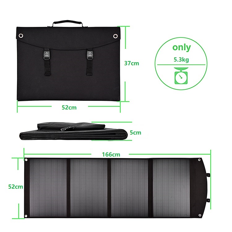 100w 120w 200w 300w Folding Solar Panel Kit Outdoor Carry For IPad Cell Phones