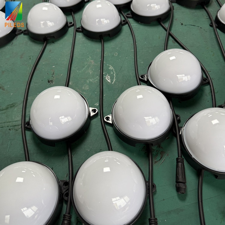 100mm 10CM SPI DMX Outdoor LED Point Pixel Light for Christmas Decorations Aluminum Base with Plastic Body IP67 Rating