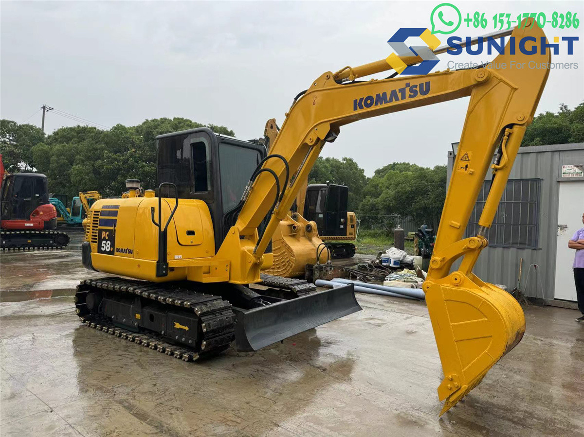 Komatsu PC58 Digger Quality With Hydraulic Pump Komatsu Pc58 Excavator Used