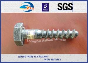 China Hot Deep Galvanized Railway Sleeper Screws HEX Head Screw Spike on sale