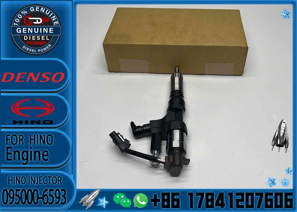 095000-6593 Fuel Injector 23670-E0010 Diesel Injector For Hino J08E Engine Kobelco SK330 SK350