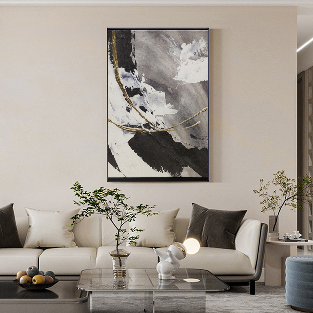 Customized Abstract Colorful Oil Painting 3D Stereoscopic Texture Painting for Modern Living Room Decoration