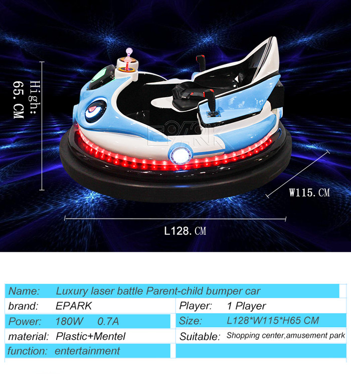 1 Player Kids Bumper Car Ride On Remote Control Power Led Light