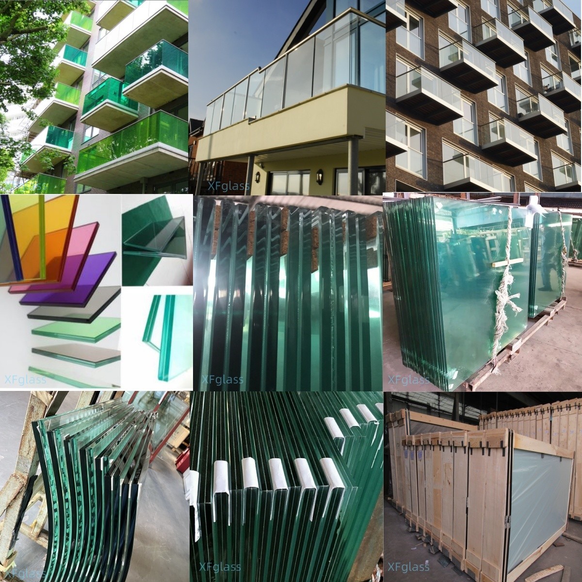 Frameless Deck Glass Railing 4+4mm 5+5mm 6+6mm 8+8mm Tempered Glass Outdoor Railing Frameless Glass Stair Balustrade Easily Customisable