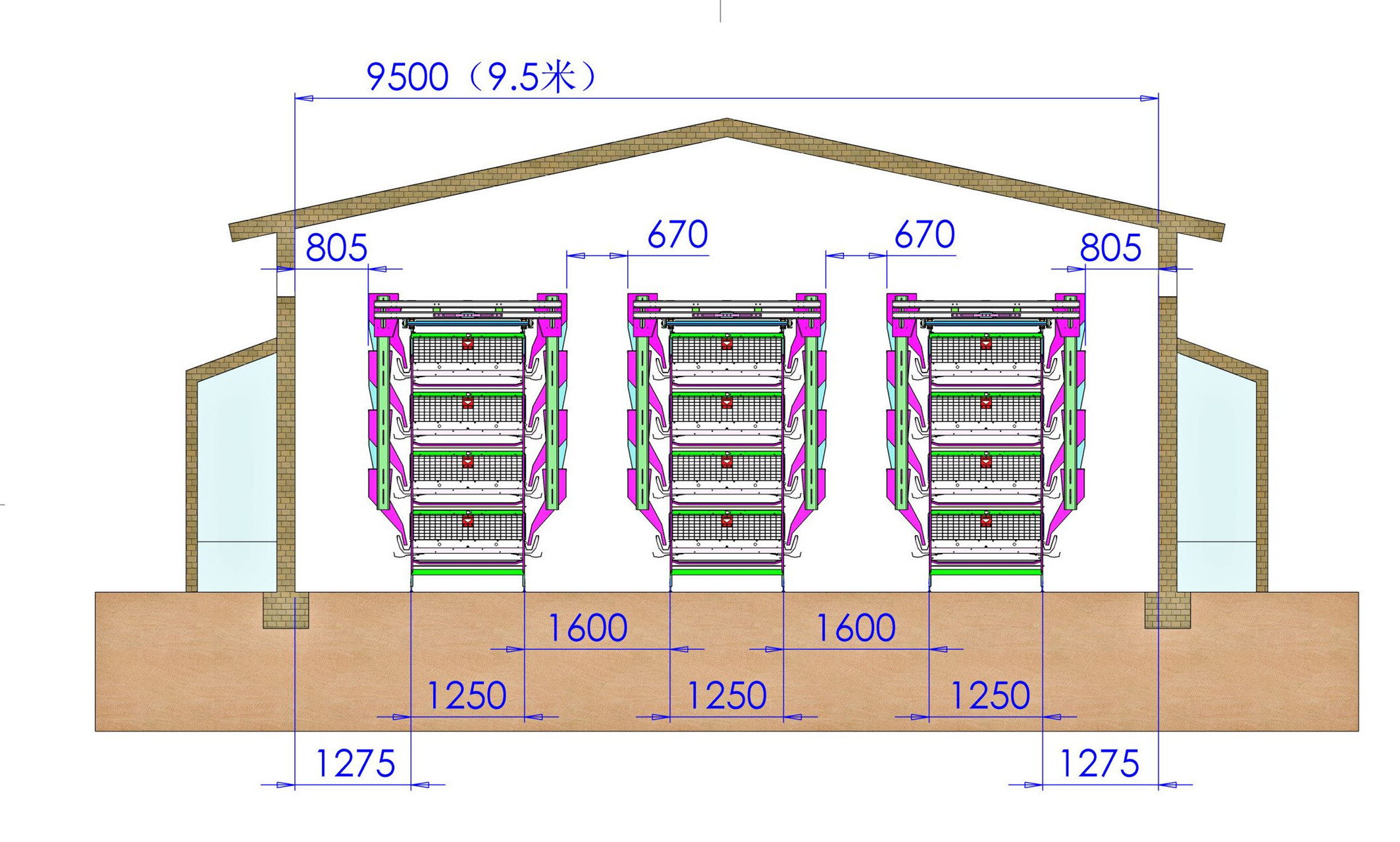 30000 Chicken Egg Layer Cages