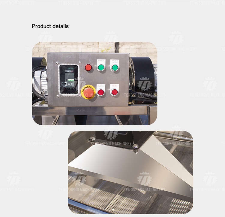 380V 4.25KW Fruit and vegetable air drying machine large vibrating air drying machine stainless steel vibration air dryi
