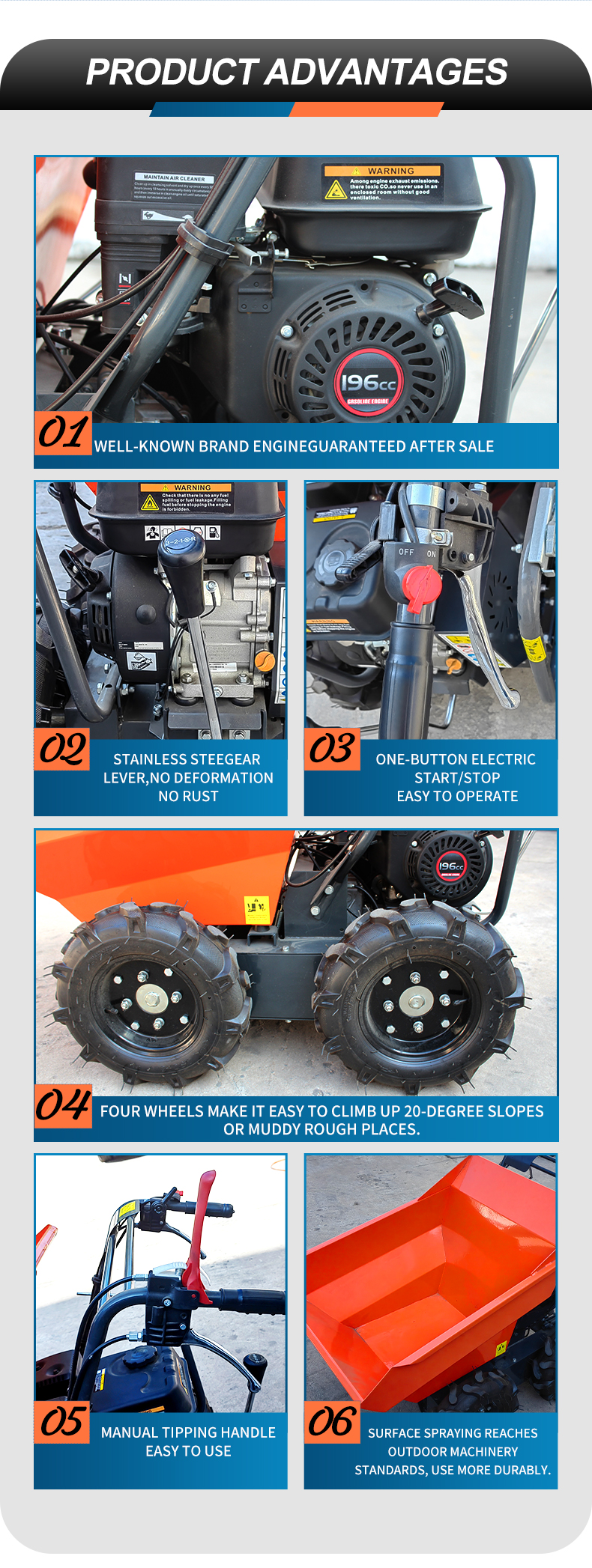 Versatile Mini Dumper Track Carrier with Hydraulic Tipping and 93 Unleaded Gasoline