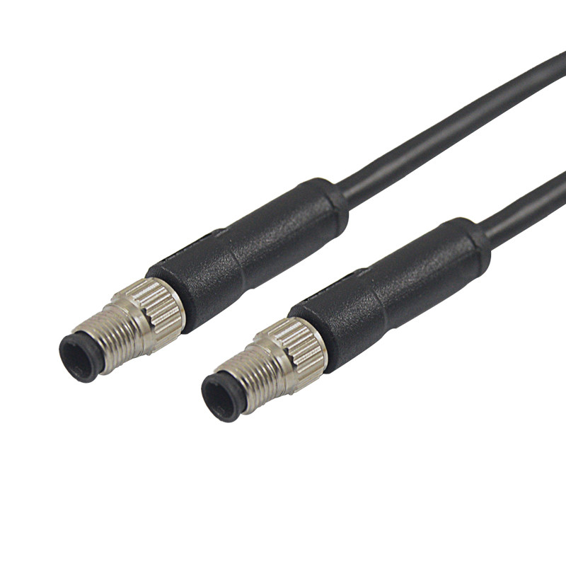 A Coding M5 Waterproof Power Connector 3pin Straight Male Aviation Round Circular Cable