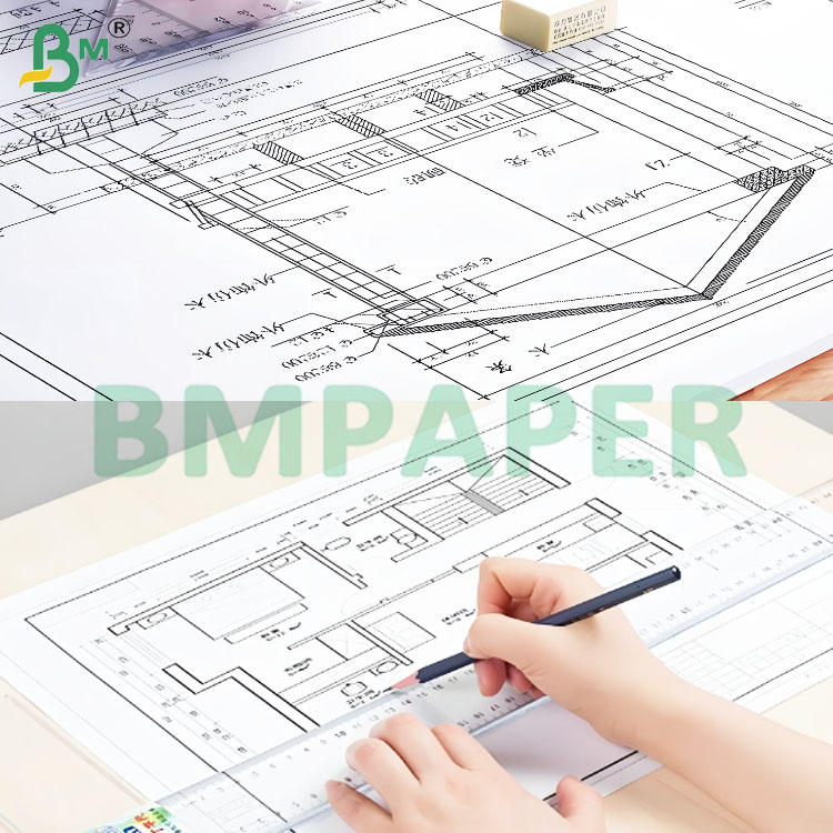 20lb CAD Plotter Paper Rolls for Engineering Printing 610mm*150m