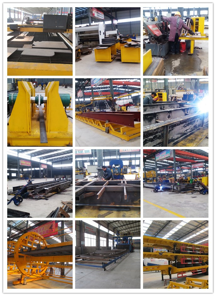 Aotong 50 tons 3 axles low boy heavy cargo/equipment transport semi trailer and durable