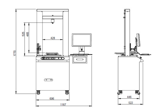 Push And Pull Test Machine For Structural Resistance Strength Testing