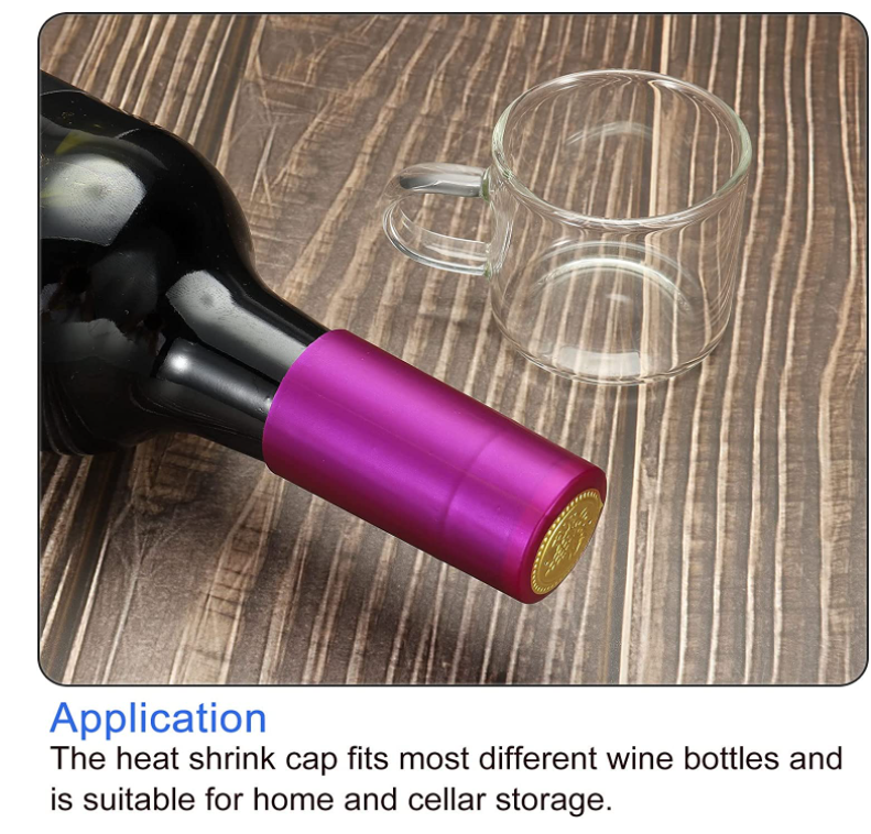 Glass Wine Bottle Set Top Cap Film Packaging Customized Bottle Color and Size Accepted
