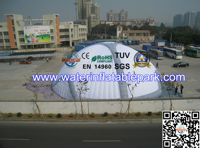 Giant Inflatable Tent 18m diameter , White Inflatable Dome Hire For Events