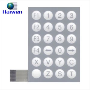 Custom Waterproof Polyester Membrane Keyboard Switch With 3M 467 For Distance