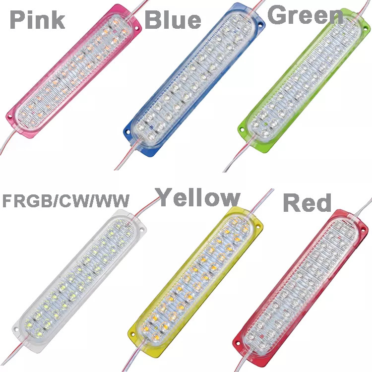 2800K-12000K 24v LED Modules 4.8W 240LM 169*38mm Red Yellow Blue Green