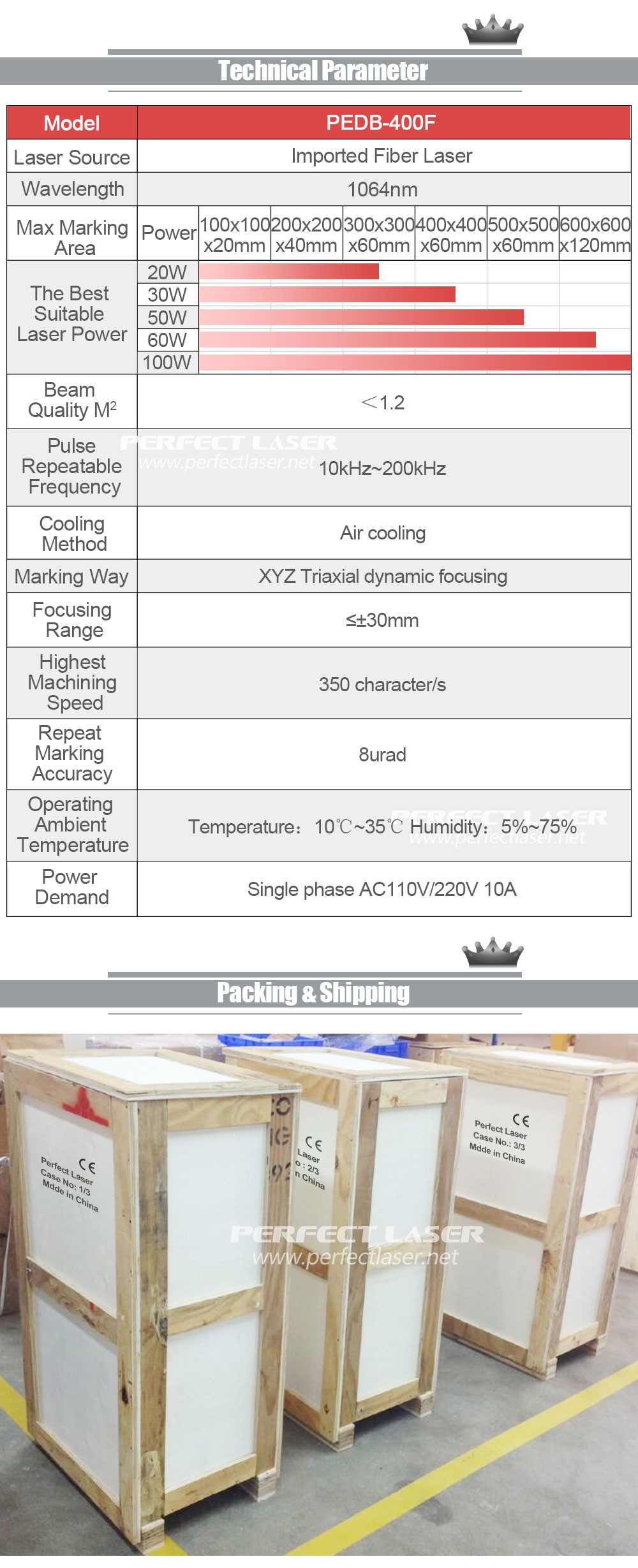 Metal 3D Curve Surface Dynamic Focusing Fiber Laser Marking Machine 30W 50W 100W