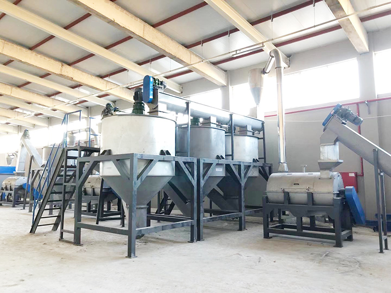 PET PP Plastic Crushing And Washing Machine 500kg/H Recycling Line