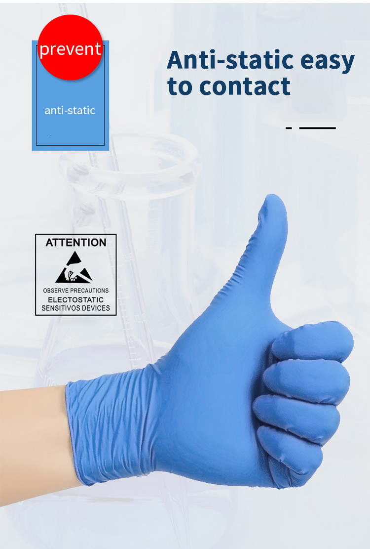 Ambidextrous 12X24CM Powder Free Nitrile Exam Gloves Medical Protective Gloves