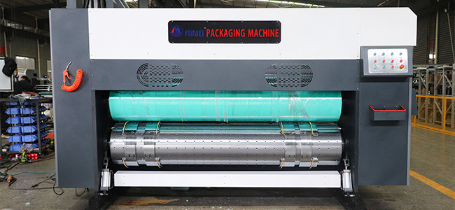 TV Carton Box 2 Color Flexo Printing Machine With Slotter Die Cutting