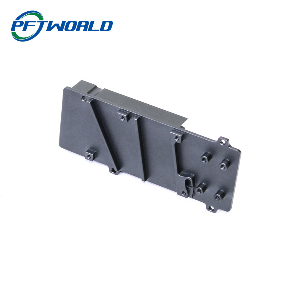 CNC machined hard black anodized sandblasted aluminum turned parts