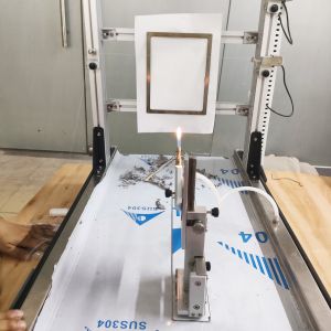 Plc Fabrics Textile Testing Machine Vertical Combustion Testing Equipment
