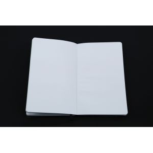 7.5*9.5 inches Ruled Lined Black Writing Black Color Notebook With Rounded