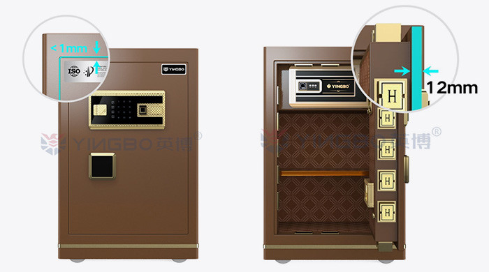 Dual Alarm Office Small Safe Deposit Box OEM H600mm Smart Fingerprint Lock