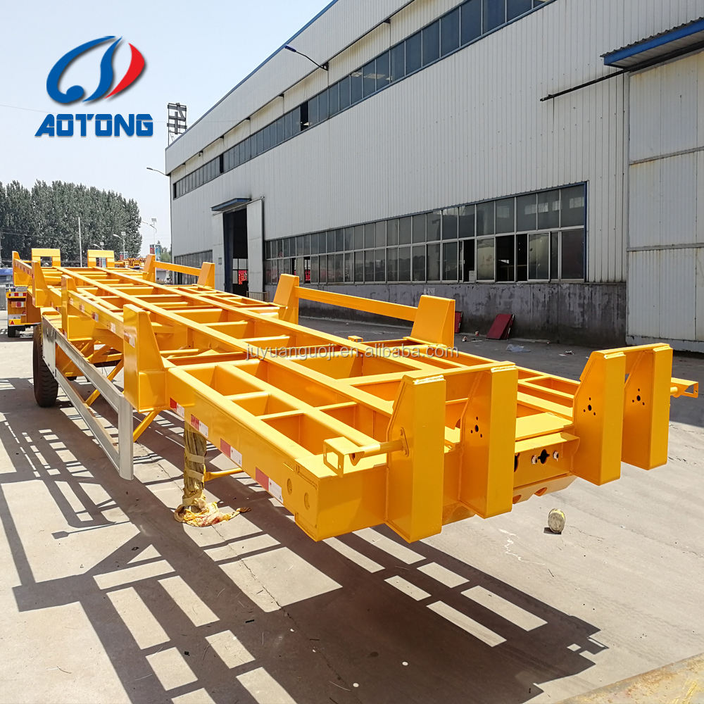 Steel 3 Axles 40ft 20ft 40ft Shipping Container Flat Semi Trailers for Country Markets