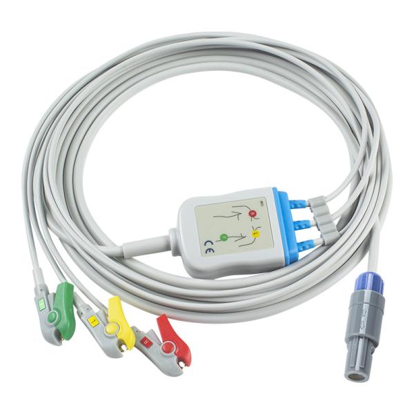 GE Healthcare Vivid Compatible Direct-Connect ECG Cable and leadwires for 3Lead