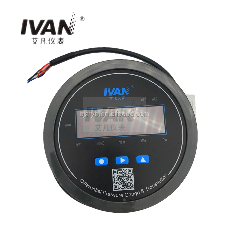 Medium Temp 0-60C Micro Differential Pressure Meter Featuring 1/8" ID Tubing Connection