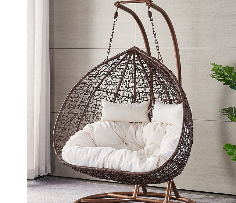 CE BSCI Outdoor Indoor Garden Patio Swing Chair 3 Seater For Hotel And Garden
