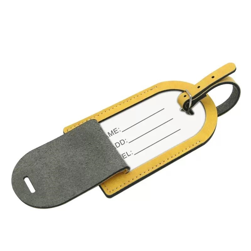 Custom Blank Sublimation PU Leather Luggage Tag For Sublimation Printing