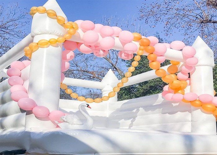 Custom Party Rental Entertainment Jumping Castles White Bubble Bounce House