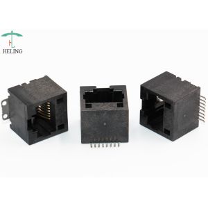 Low Profile Tab Up Female Lan SMT RJ45 Waterproof Connector Through Hole 1x1