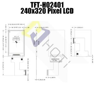 2.4 inch IPS TFT LCD display, high brightness MCU ST7789V Arduino display
