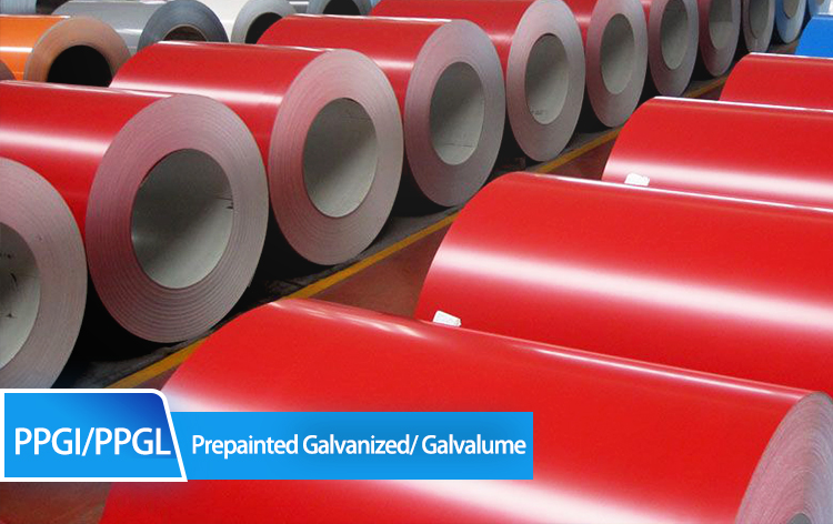 Cold Rolled PPGI Galvanized Steel Coil , Non Oiled Prepainted Gi Steel Coil