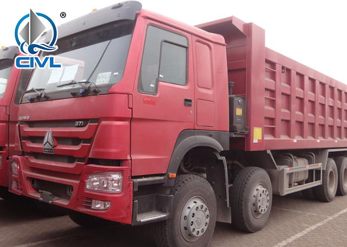 Sinotruk HOWO 336HP ZZ3257N3247B 10 Wheels WD615.69 Engine Red Color 30ton Dumper Truck