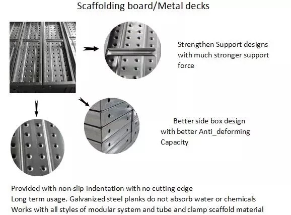 Stainless steel galvanized material scaffolding walking board catwalk work platform steel metal deck