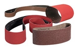 Red Ceramic Alumina Y-Wt Polyester Cloth Sanding Belts Cool Grinding Coating
