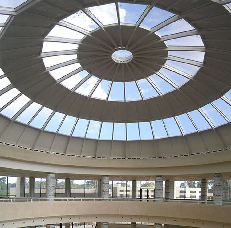 CAD Q355 Round Large Skylight Dome Replacement For Shopping Mall