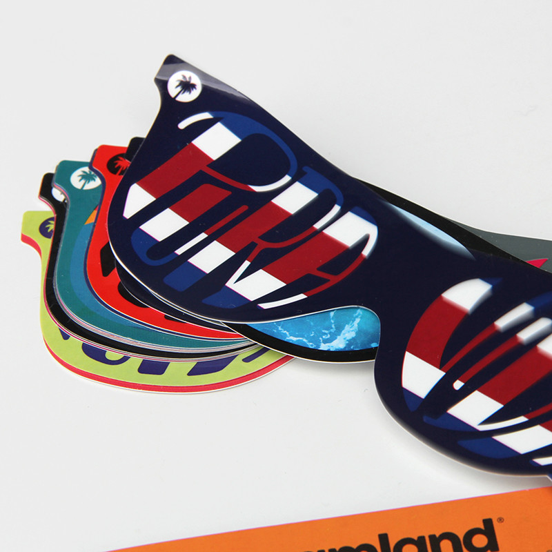 Irregular Die Cut Shape 5cm Paper Sticker Labels Self Adhesive Label Paper For Glasses
