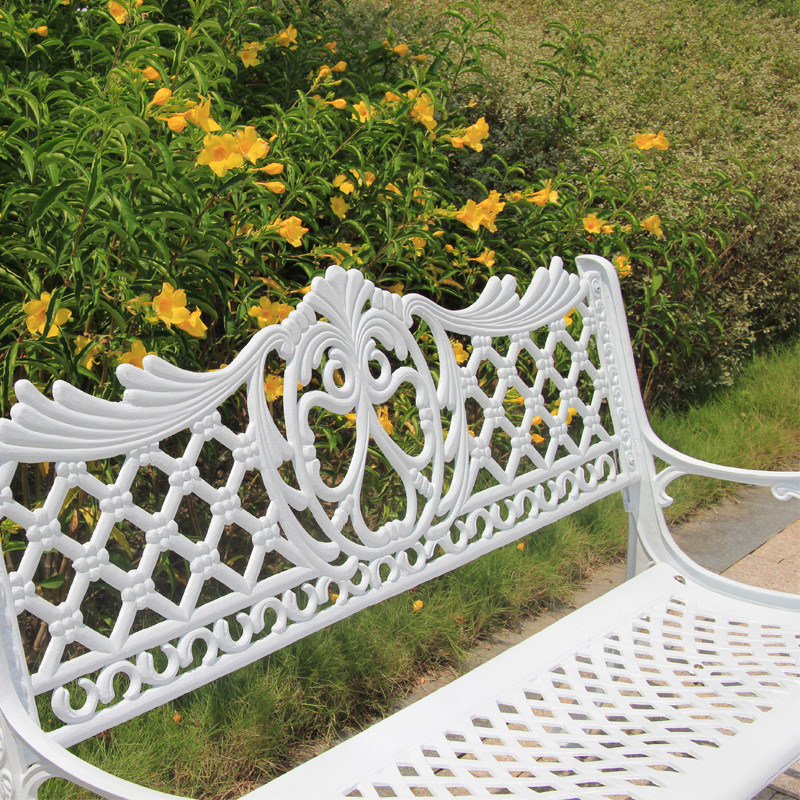 Bao Tuo outdoor thickening of cast iron park chairs lounge chairs red 1.25 meters BTC-012