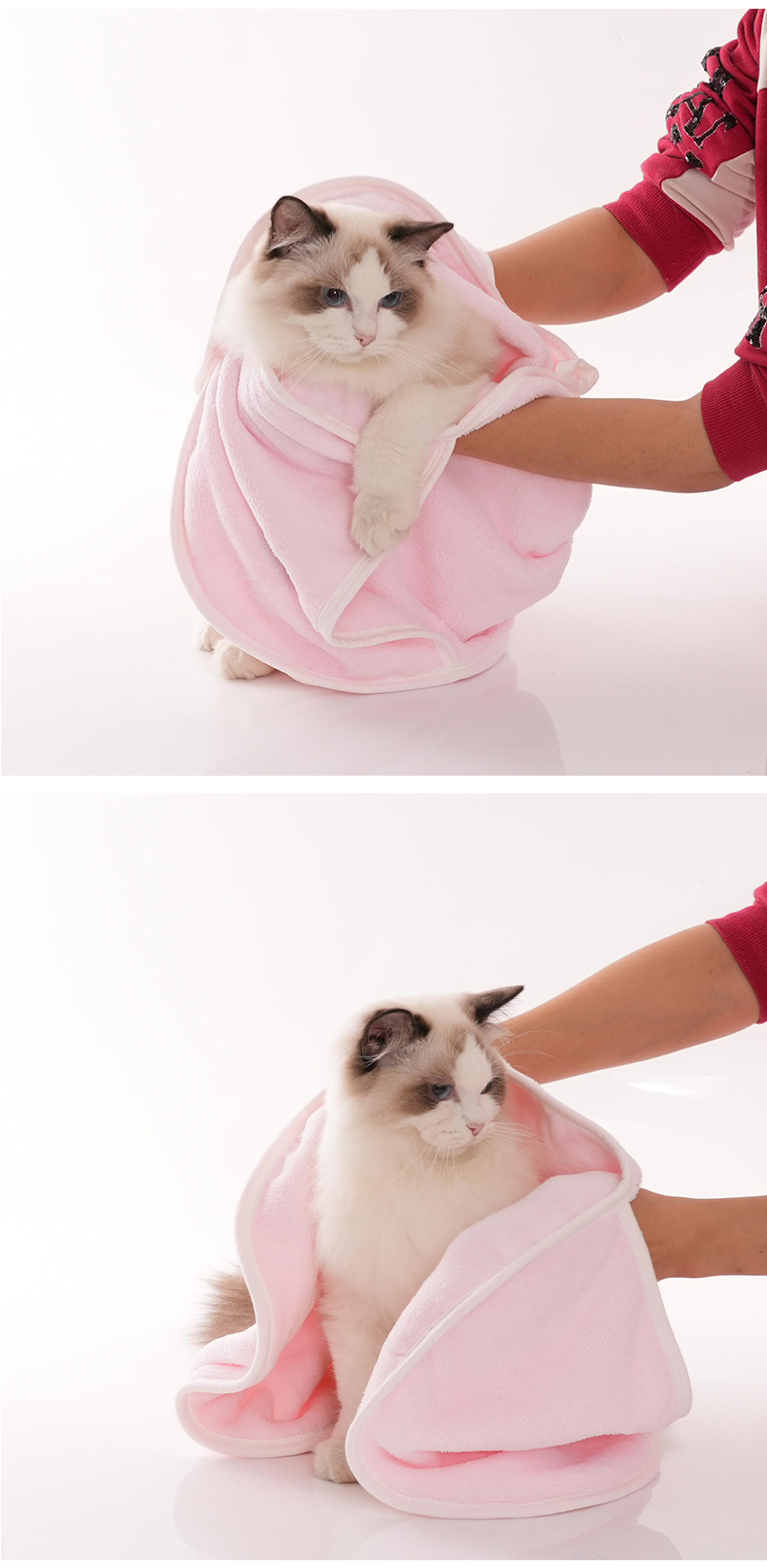 Thickened Absorbent Pet Towels in Solid Color for Home Hotel and Sport in Large Size