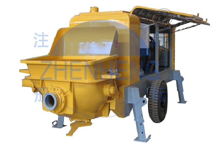 60m3 / H Output Diesel Concrete Pump Screw Type Durable 12 Months Warranty