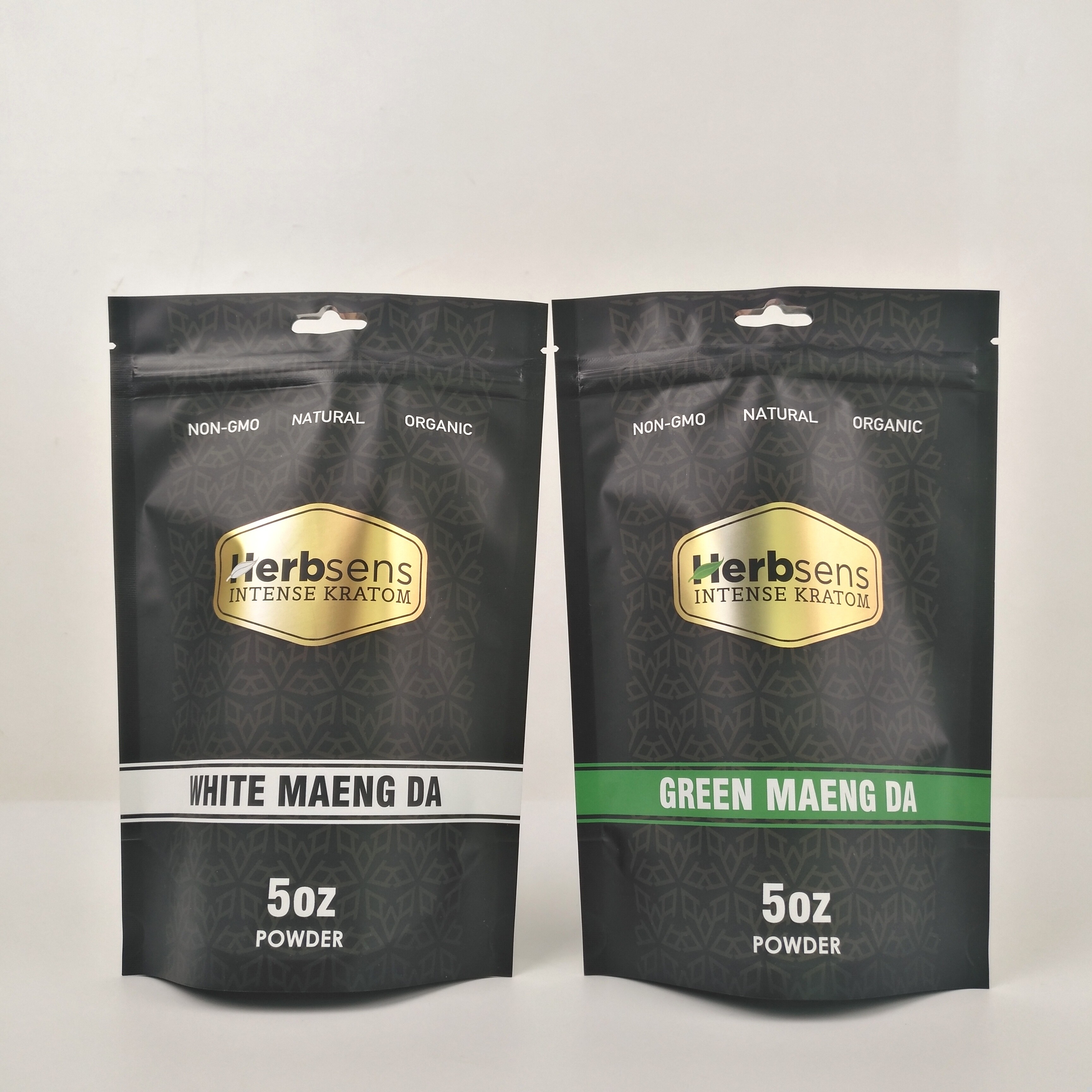 200g Vmpet 10C Laminated Plastic Pouches Packaging Black Matte Mopp